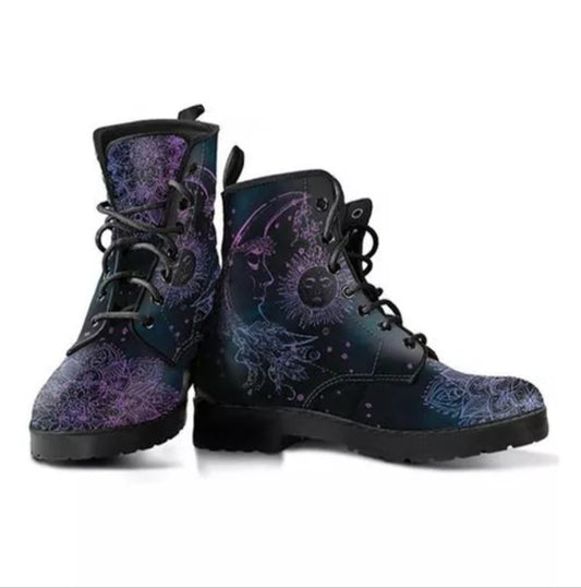 Celestial Lace Up Ankle Boots