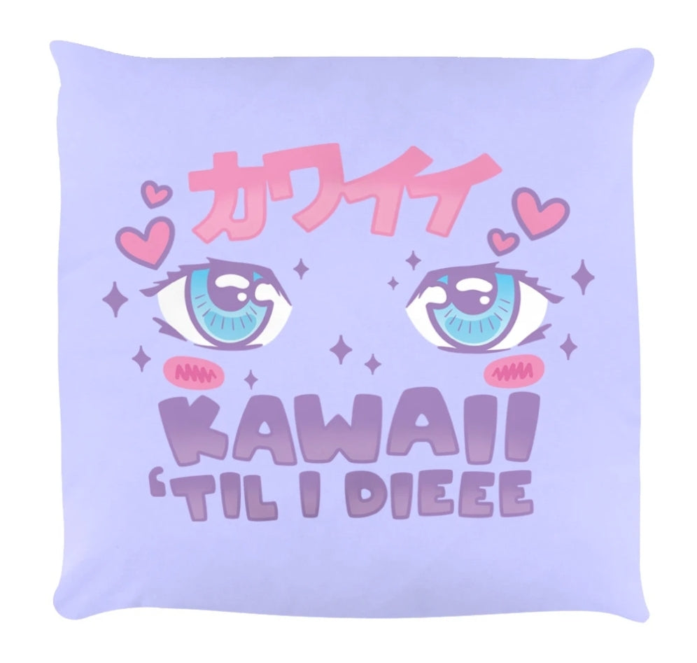 Kawaii 'Til I Dieee Lilac Cushion