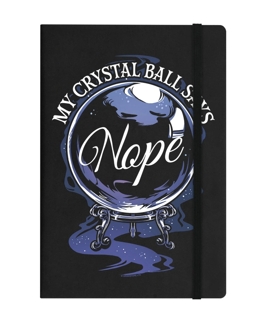 My Crystal Ball Says Nope Black A5 Hard Cover Notebook