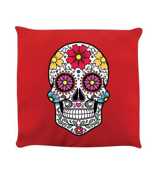 Sugar Skull Red Cushion
