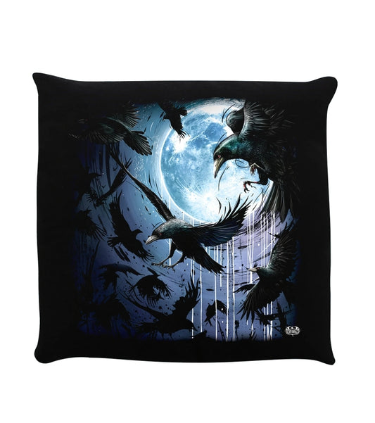 Crow Moon Black Cushion