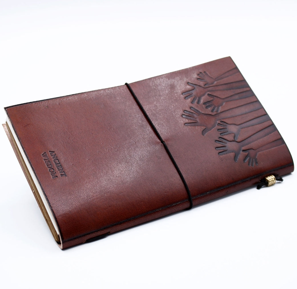 Handmade Leather Journal - True Friends - Brown (80 pages)