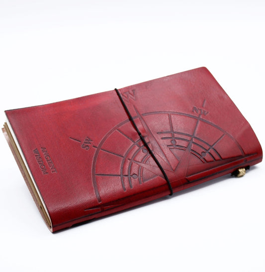 Handmade Leather Journal - Little Book of Big Plans - Red (80 pages)