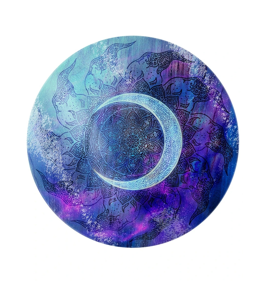 Twilight Mandala Glass Chopping Board