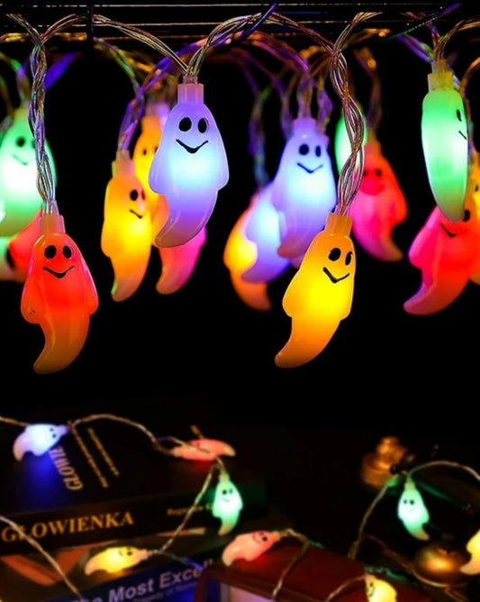 Halloween String Light With 10pcs Ghost Shaped Bulbs