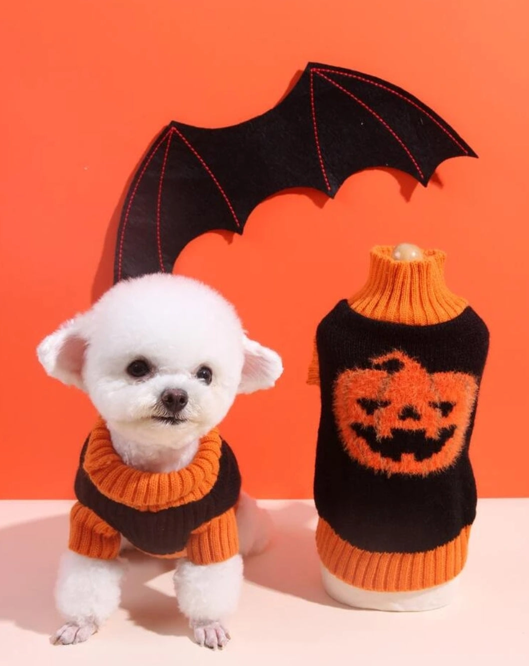 Halloween Pumpkin Pattern Pet Sweater