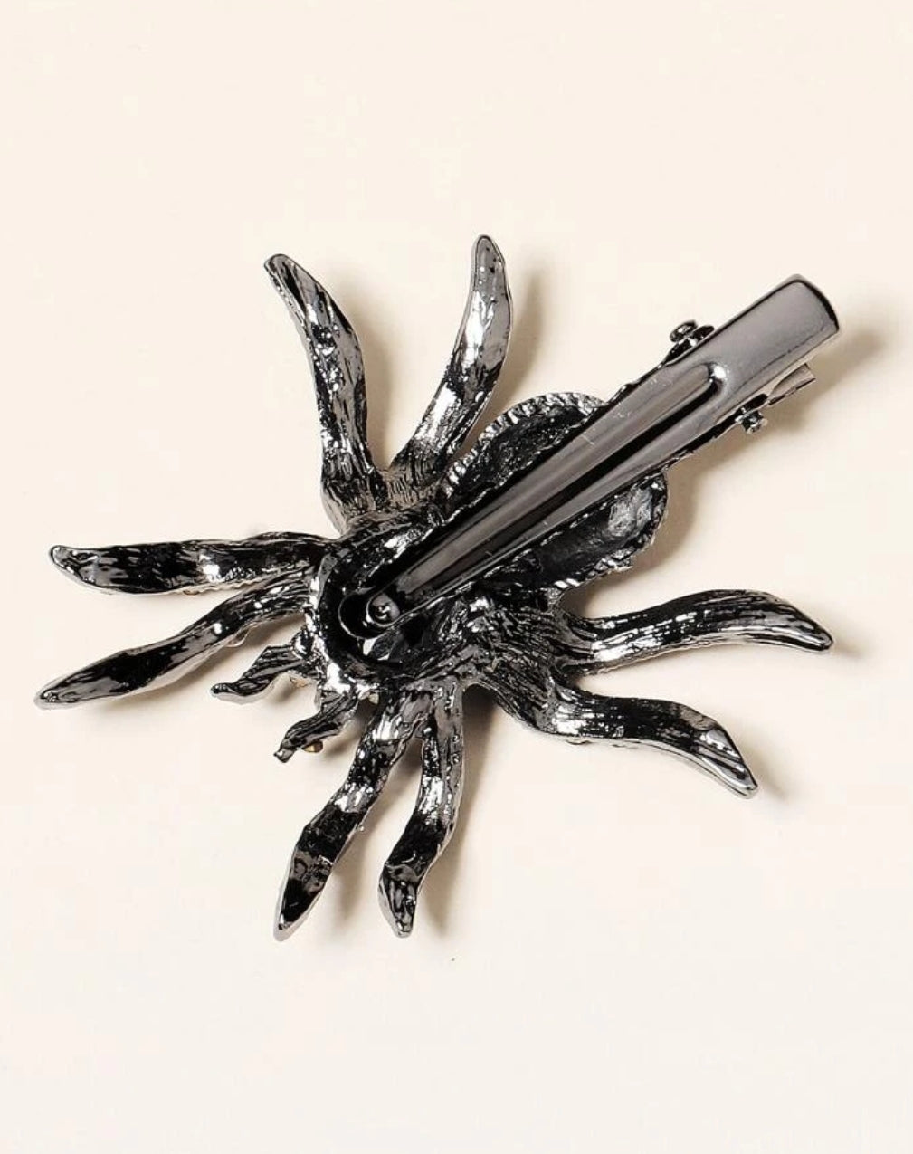 Halloween Rhinestone Spider Decor Hair Clip