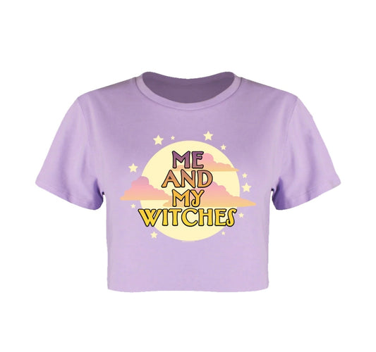 Me And My Witches Lilac Boxy Crop Top