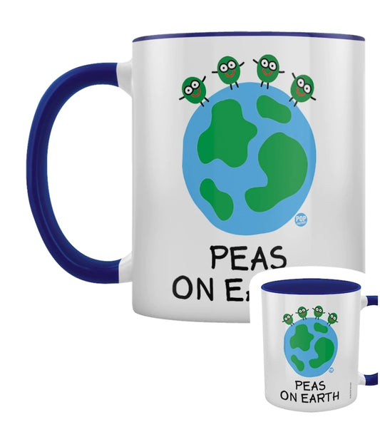 Peas On Earth Two-Tone Mug