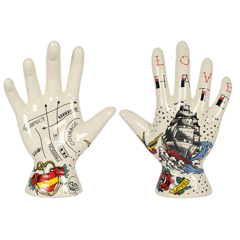 19cm Palmistry Tattoo Hand Ornament