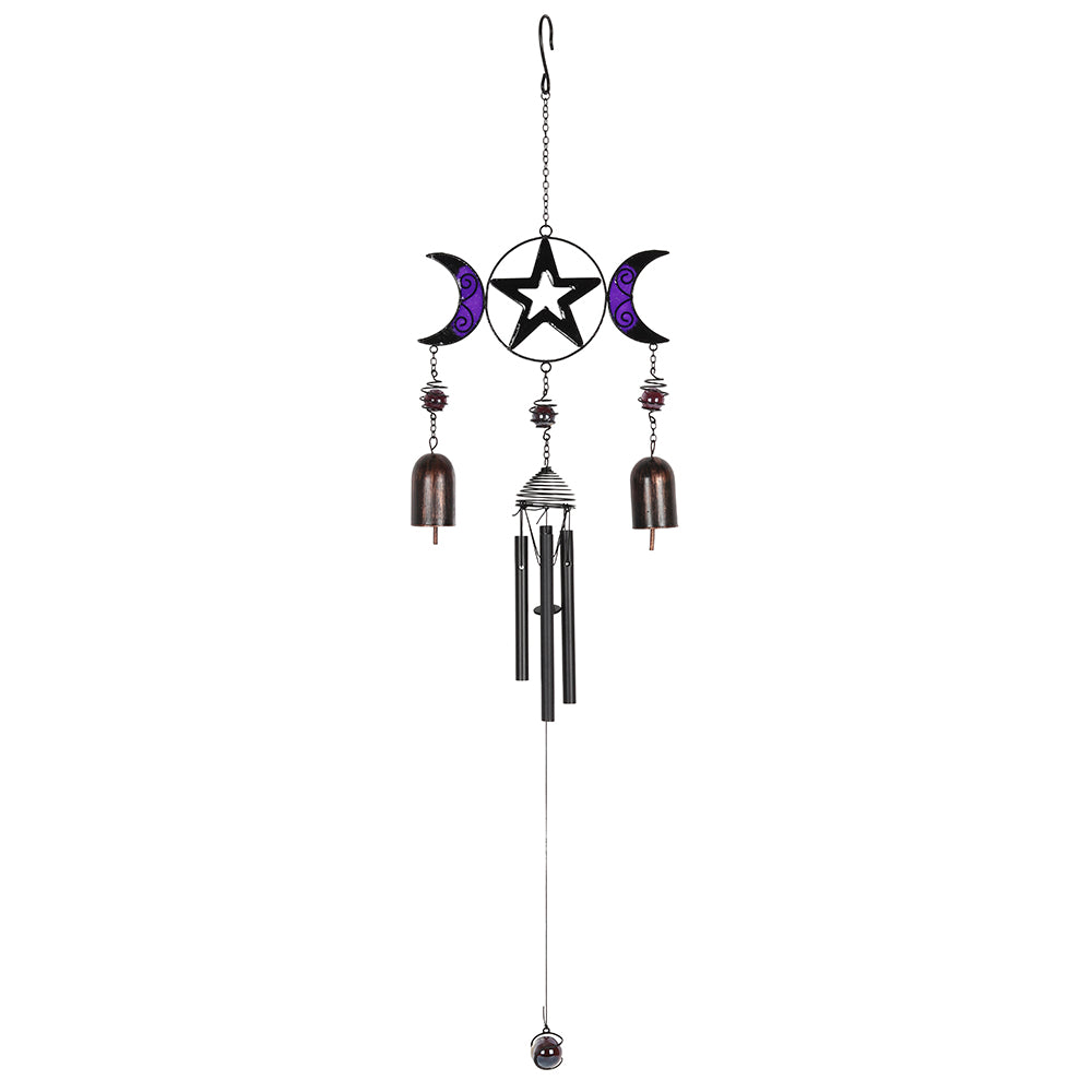 Triple Moon Windchime with Bells