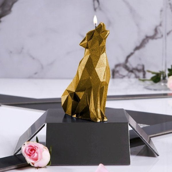 Wolf Candle - Gold