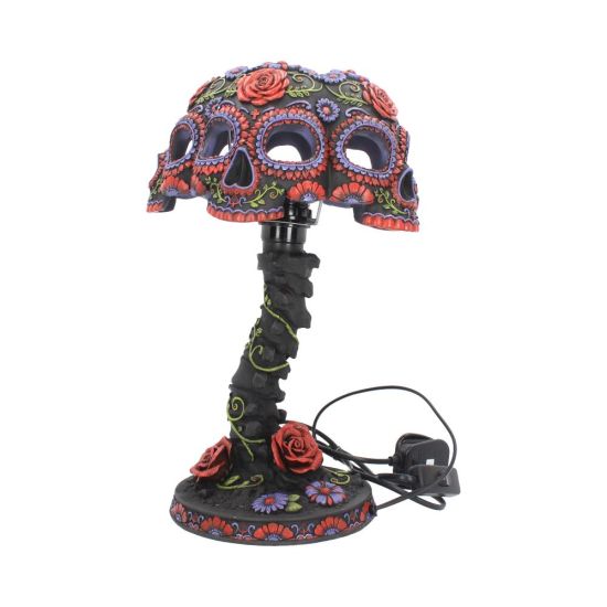 Night Blooms Sugar Skull Lamp 38cm