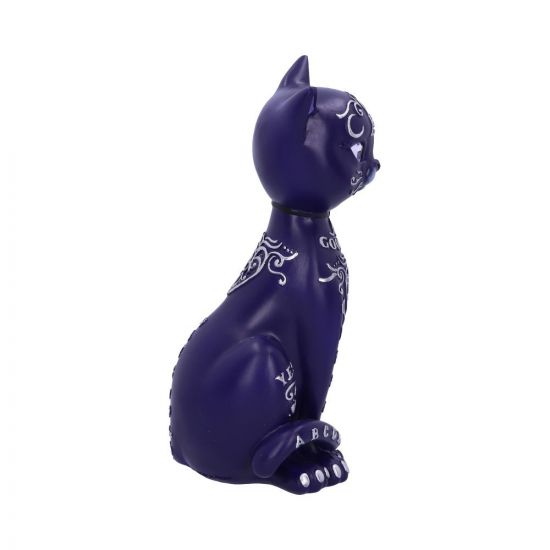 Purple Mystic Kitty 26cm Ouija Cat Figurine