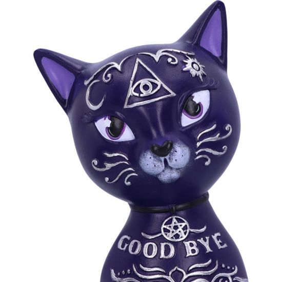 Purple Mystic Kitty 26cm Ouija Cat Figurine