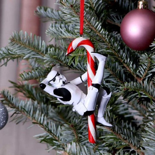 PRE-ORDER Stormtrooper Candy Cane Hanging Ornament 12cm