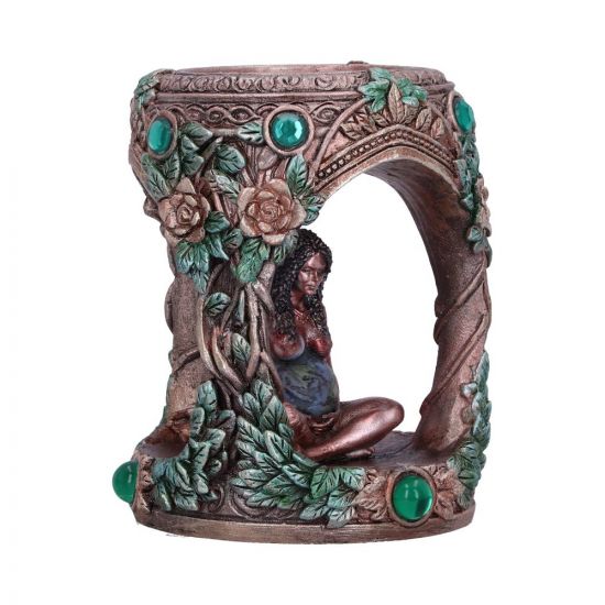 Bronze Mother Earth Tea Light Holder