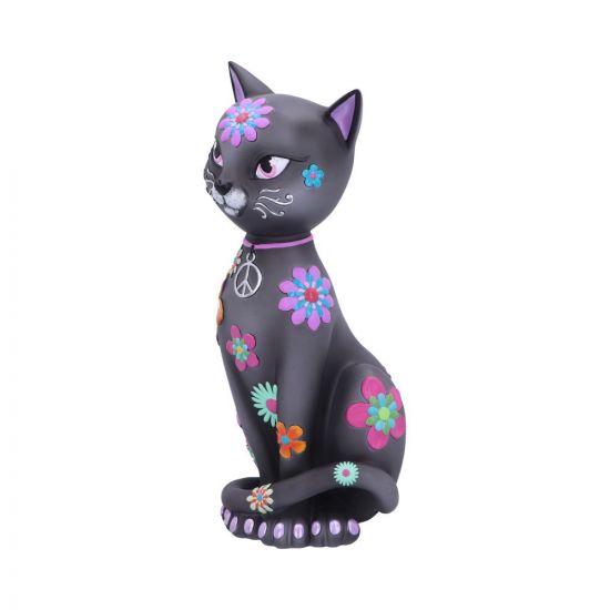 Hippy Kitty Black Cat Ornament 26cm