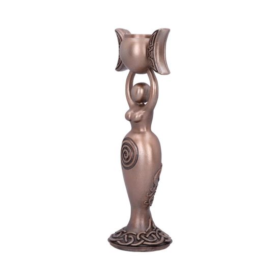 Exclusive Bronze Spiral Goddess Candle Holder 20.3cm