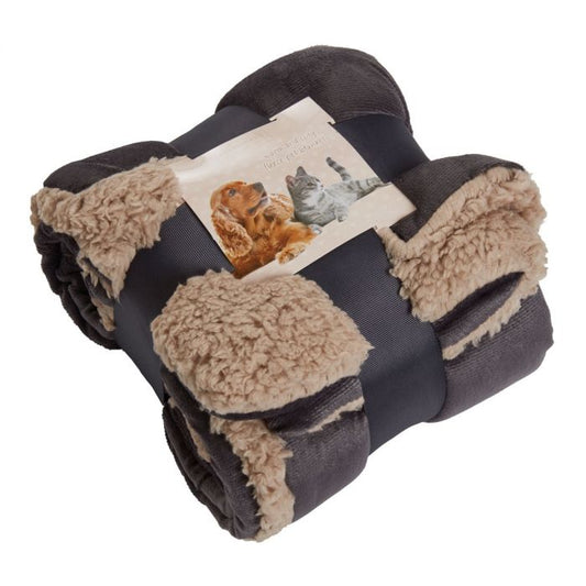 Brentfords Sherpa Soft Pet Blanket - 75 x 110cm