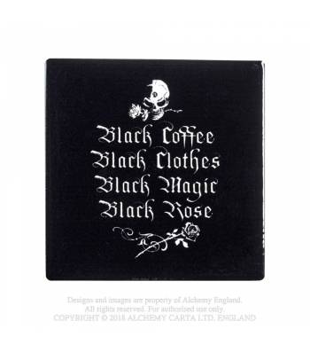 Black Coffee Black Clothes Coaster