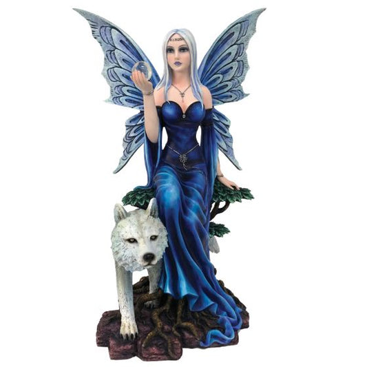 Talanoa Blue Fairy and White Wolf Companion Figurine 49cm