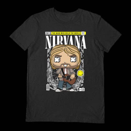 Pop Culture - Nirvana Kurt Cobain Adult T-Shirt