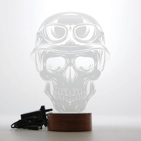 Skull and Motor Led Lamp