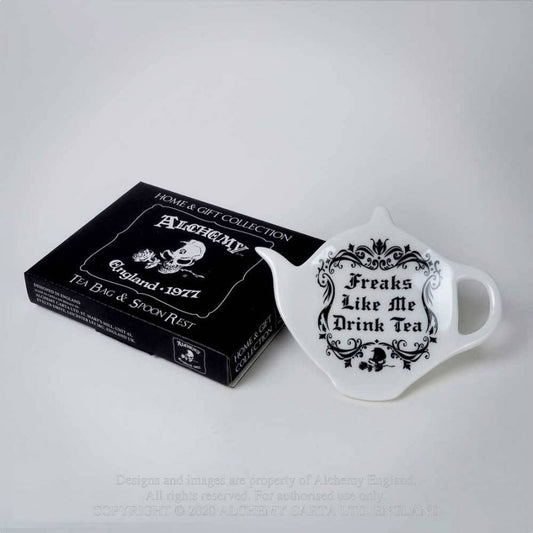 Freaks Like Me Drink Tea: Tea Spoon Holder/Rest