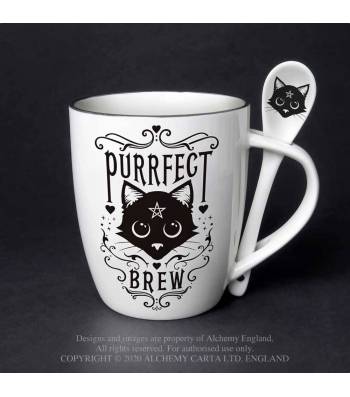 Purrfect Brew: Mug and Spoon Set