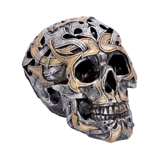 Tribal Traditions Small Metallic Skull Ornament 14cm