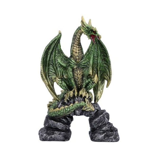 Haranu Green Metallic Dragon Figurine 15.5cm