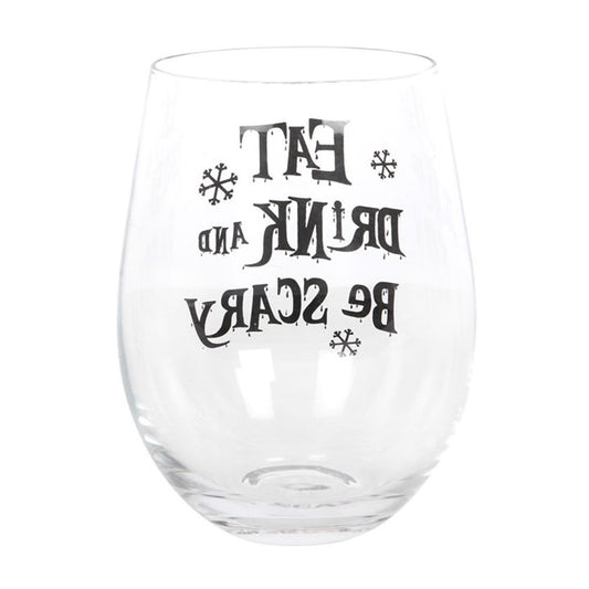 Eat, Drink & Be Scary Stemless Glass