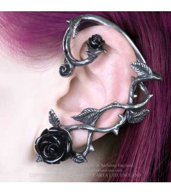 WILD BLACK ROSE EAR WRAP