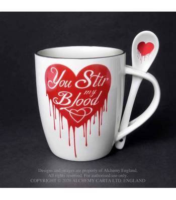 You Stir My Blood: Mug and Spoon Set